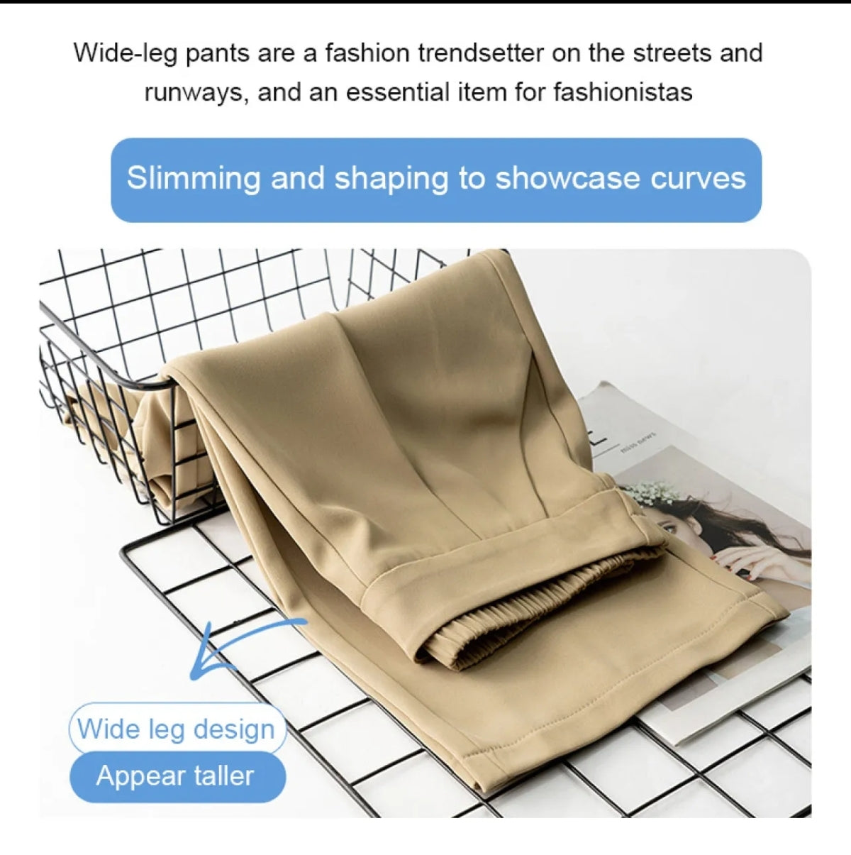 (🌍 PRODUCTO INTERNACIONAL) Pantalones Holgados Casuales De Cintura Alta Y Pierna Recta