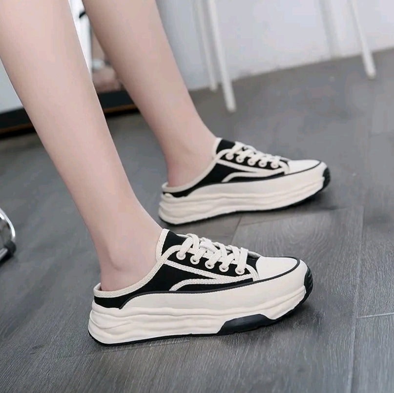 Zapatos de mujer. Nuevos zapatos de lona de verano para mujer. Versátiles y cómodos. Ligeros, con cordones y punta redonda, planos de estilo preppy. zapatos casuales versâtiles para mujer, ideales para caminar, el dia a dia y viajar