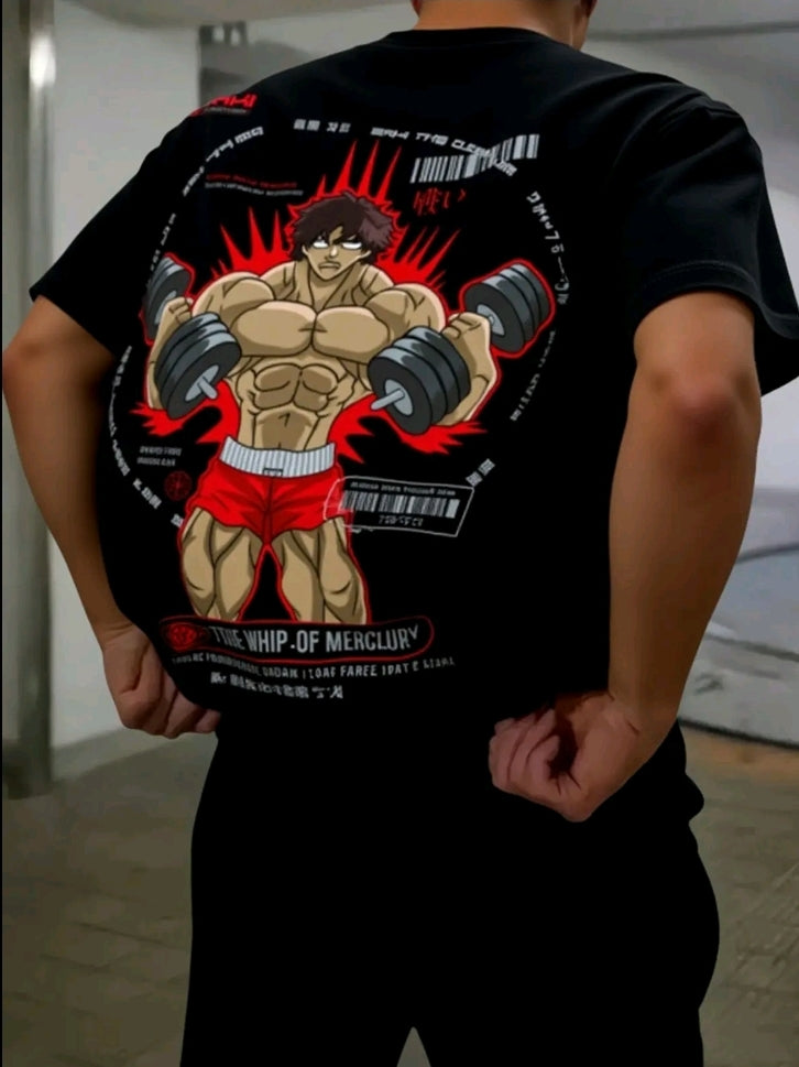 Plavera Unisex Oversize Anime Baki Hanma Gym