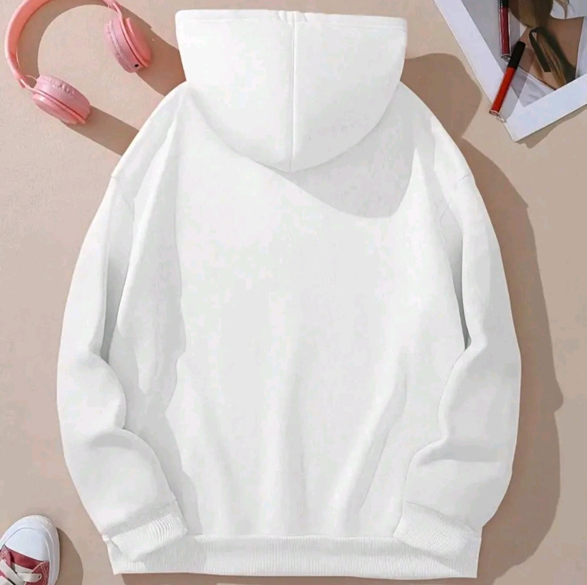 BRILLAS Moda Sudadera Capucha térmica con estampado de folky con bolsillo de canguro con cordón
