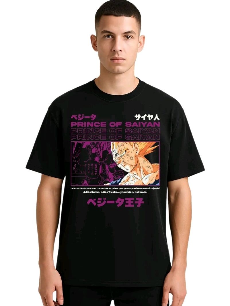 Playera dragon Ball Vegueta épico unisex manga corta algodón ( Rabbit Man)