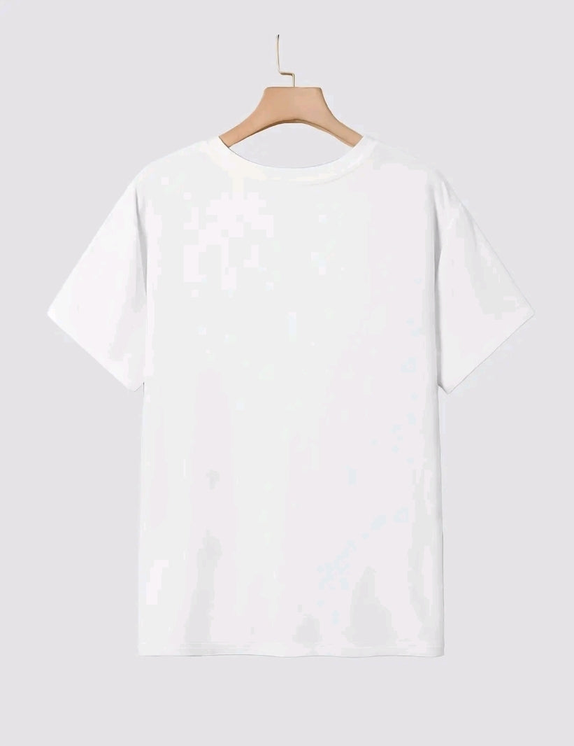 Camiseta Casual para Mujer con Estampado de corintios - Mezcla de Poliéster Suave, Cuello Redondo., Manga Corta, Tejido de Punto Semi-Transparente, Lavabile a Máquina, Camiscta para Uso Diario l Top de Cuello Redondo I Material Semi-Transparente, Camiset