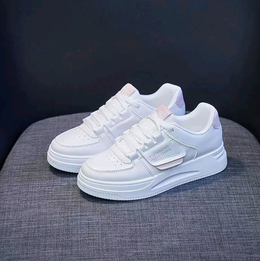 Zapatos de mujer. Zapatillas casuales de mujer. Suela antideslizante engrosada, transpirable y cómoda Estilo que aumenta la altura. Cordones, números impresos, zapatos casuales deportivos al aire libre de moda. Zapatos planos de mujer versátiles adecuado