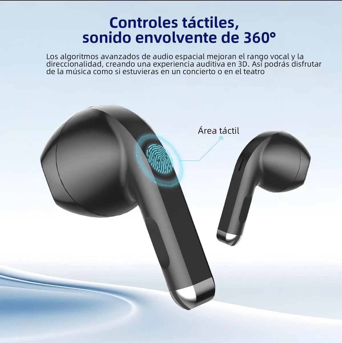 Audifonos In-ear lnalámbricos Keluona Kt10 Bluetooth V5.4 Color Negro