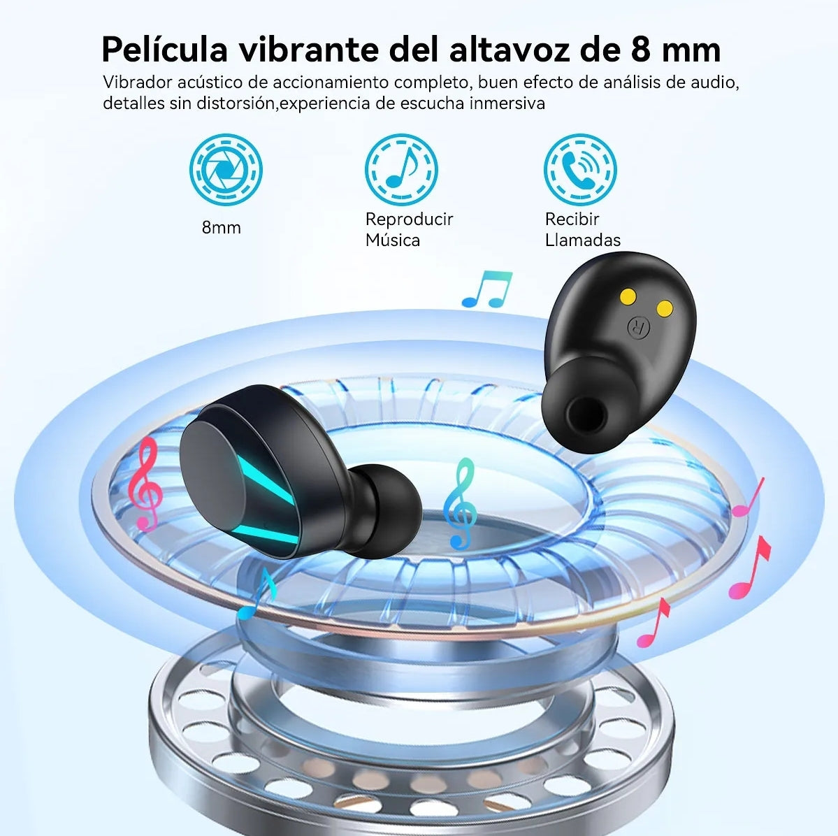 Audífonos In-ear Bluetooth Keluona Auriculares Inalámbricos Color M41 GRIS