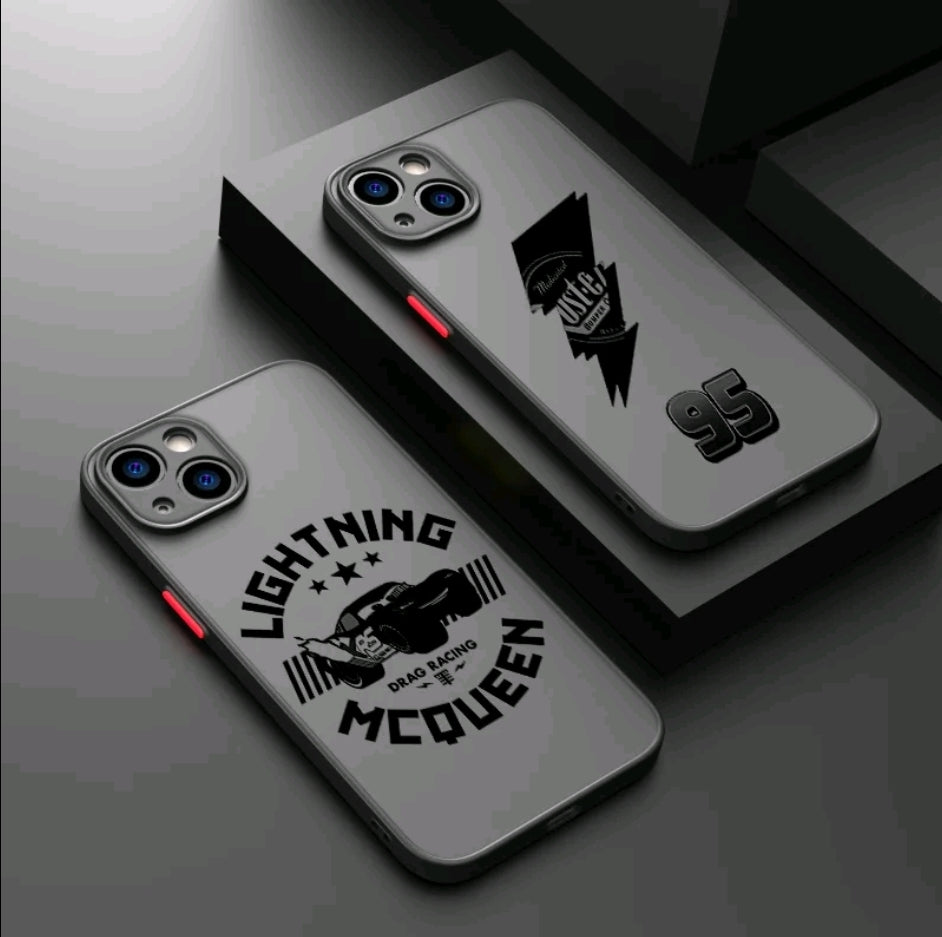 Funda de Teléfono con Logo de Coches para iphone 16 15 14 13 12 11 Mini Pro Max X XR XSMax 7 8 PIus, Cubierta Trasera Transpaente Mate, Protección a Prueba de Golpes