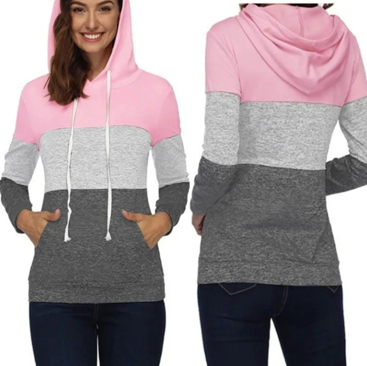 Sudadera Hoodie Mujer Casual Cómoda Afelpada 3franj 202301 G