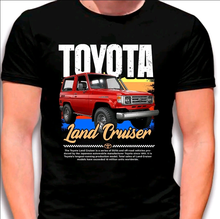 Camiseta con estampado de AUTOS-VELOCIDAD-V4 Diseño estilo street-casual-camiseta negra- 100% Algodón