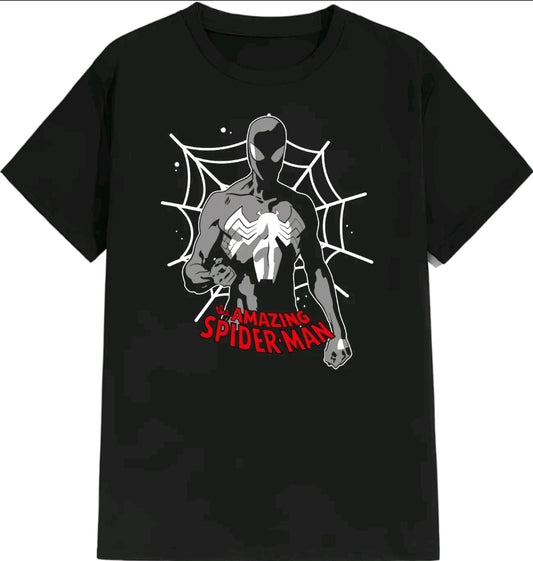 Playera manga corta unisex gym Marvel Spiderman simbionte (Rabbit man)