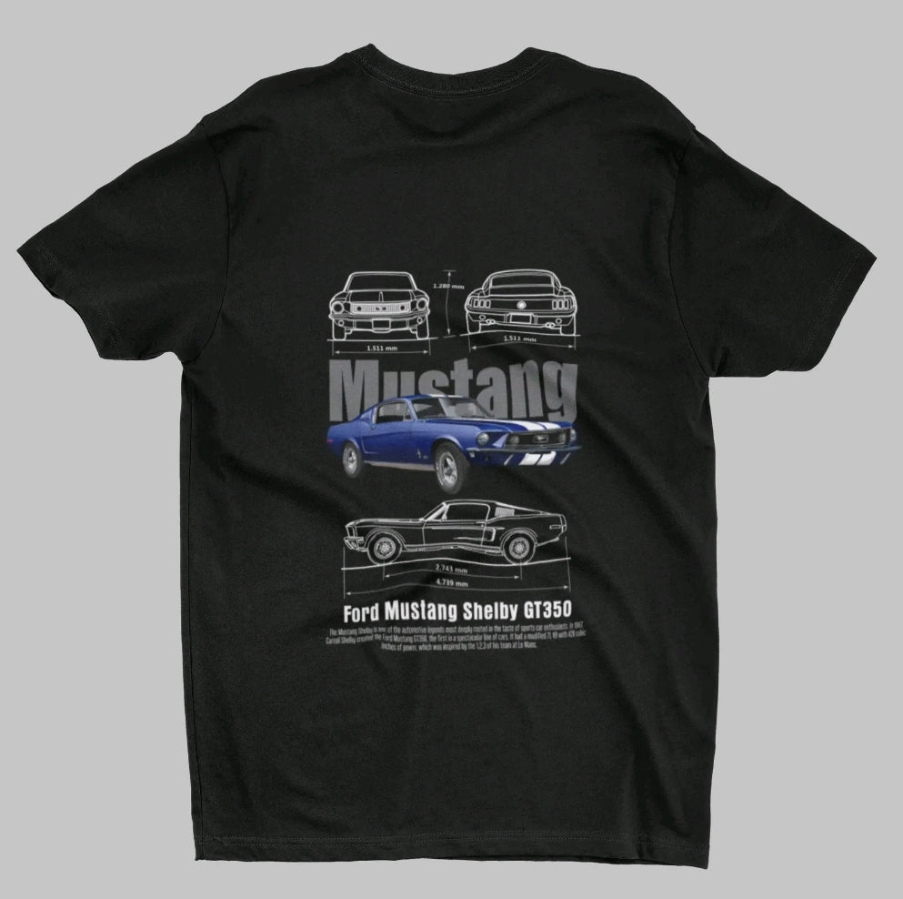 Playera Unisex Oversize Autos - Ford Mustang Shelby GT350