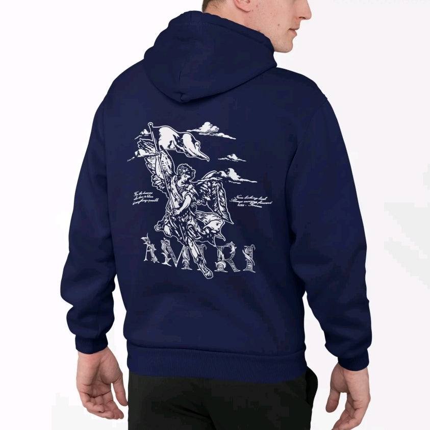 Sudadera Hoodie Casual Urbano Gym Amir i Ángel Bandera Unisex Unitalla con Capucha