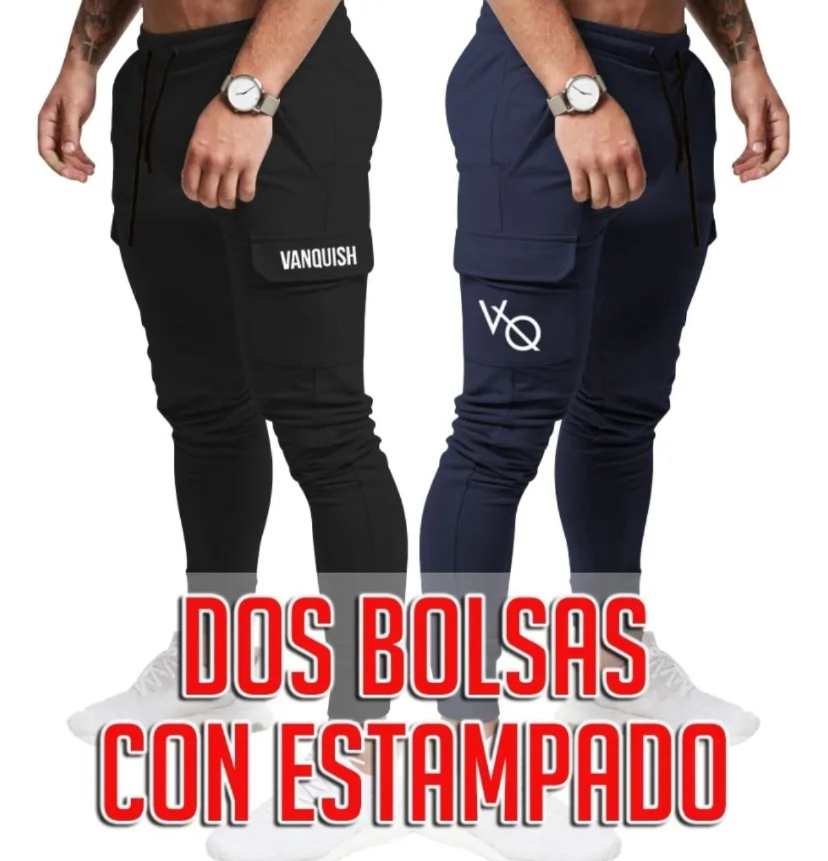 Pants Jogger Deportivo Slim 红> Vanquish VQ Cargo 2306 Am7