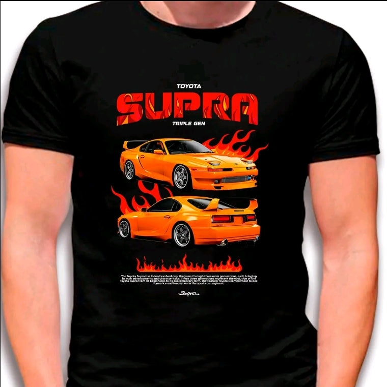 Camiseta con estampado de AUTOS-VELOCIDAD-V4 Diseño estilo street-casual-camiseta negra- 100% Algodón