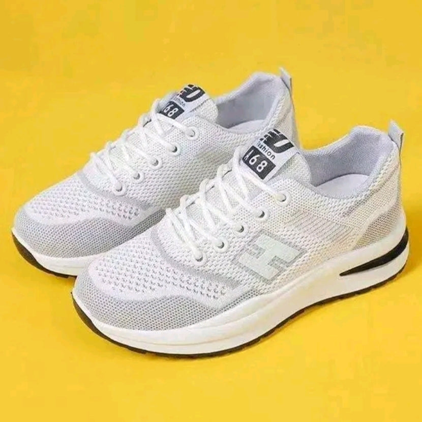 Zapatillas deportivas casuales para mujer Diseño de malla transpirable para una comodidad liviana Tecnología de suela acolchada, suela baja suave, suela antideslizante, cordones. Zapatillas casuales de exterior de primera calidad