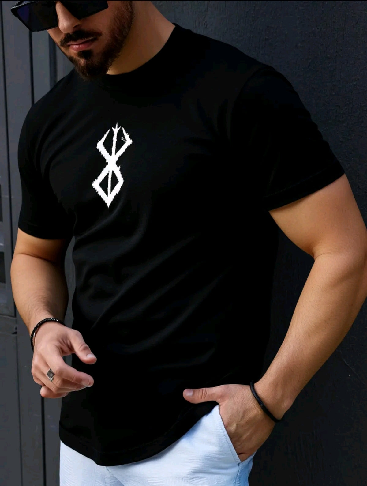 Playera Camiseta Unisex Anime - Berserk Poster Guerrero Negro