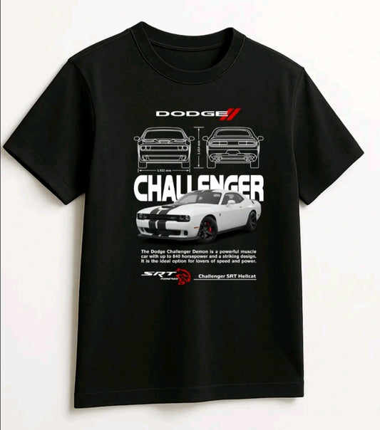 Plavera auto Challenger unisex manga corta algodón. (Rabbit Man)