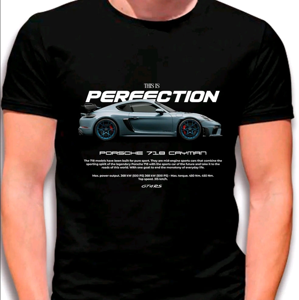 Camiseta con estampado de AUTOS-VELOCIDAD-V4 Diseño estilo street-casual-camiseta negra- 100% Algodón