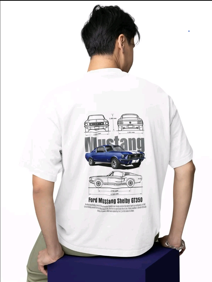 Playera Unisex Oversize Autos - Ford Mustang Shelby GT350