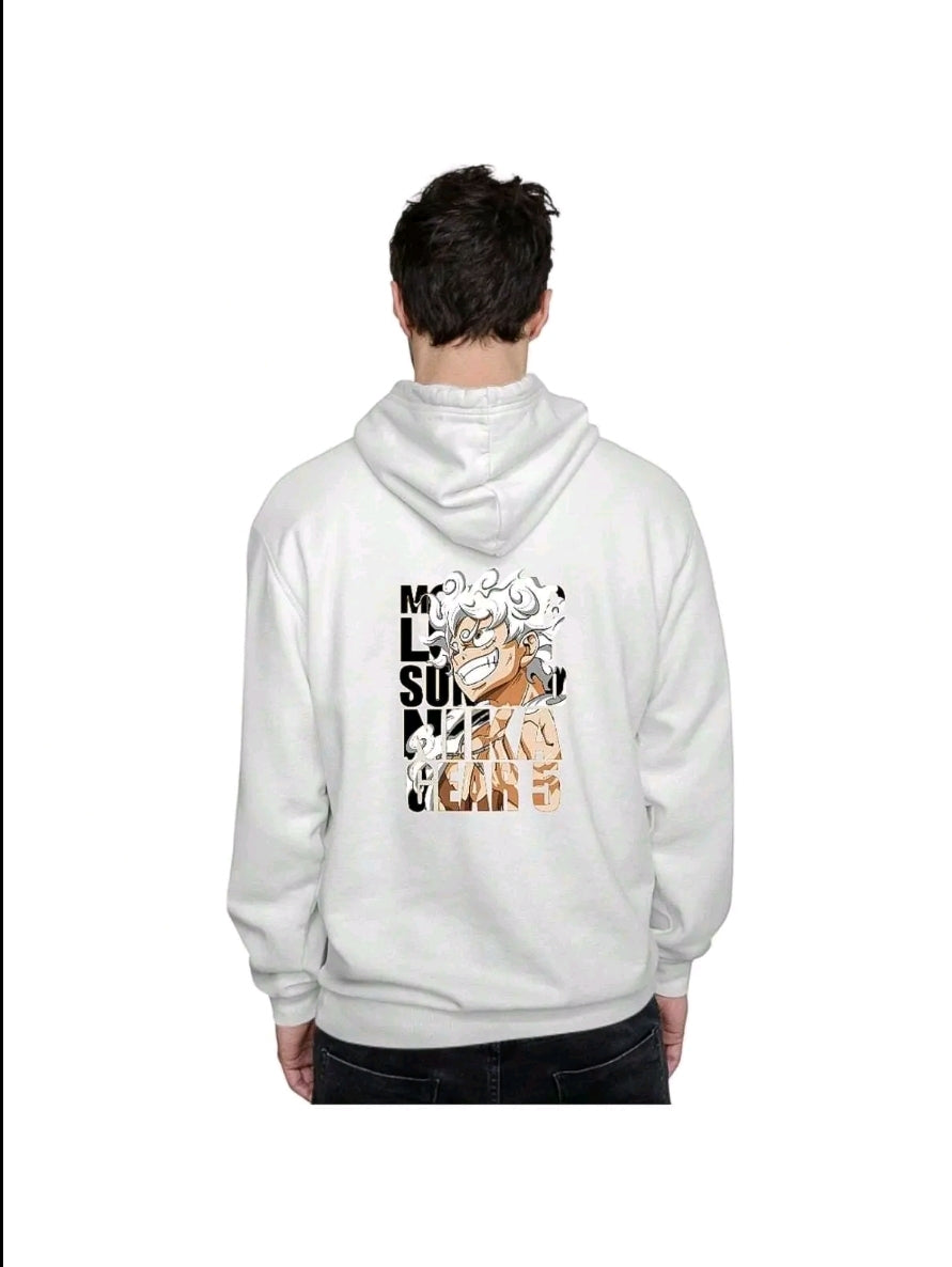 Sudadera Hoodie Anime Luffy Nika Gear 5 one Piece Unisex con Capucha