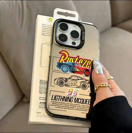 Fundas para Teléfono Creativas de Cars Lightning McQueen 95, Compatible con iphone 16 15 C 14 13 12 11 Pro Max X XR XS Max 8 7 Plus, Anticaida y Mate