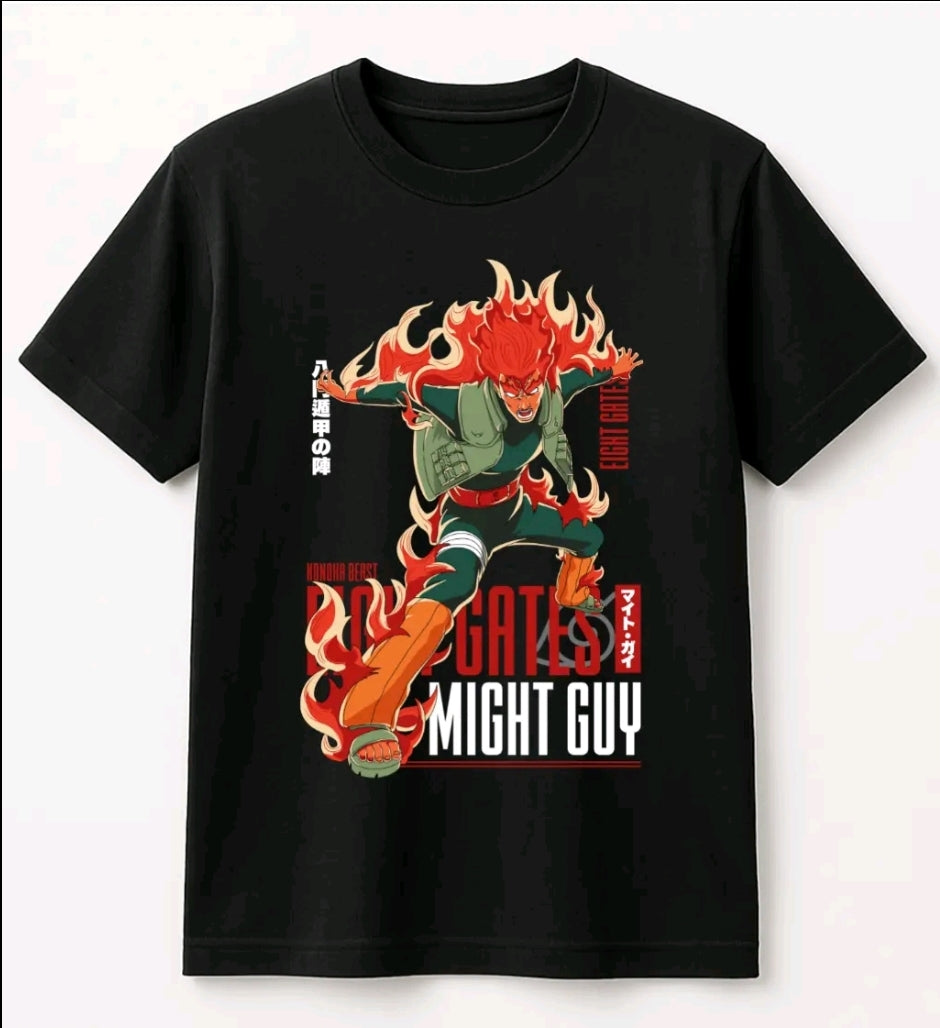 Plavera anime Naruto gym Might Guy unisex manga corta (Rabbit Man)