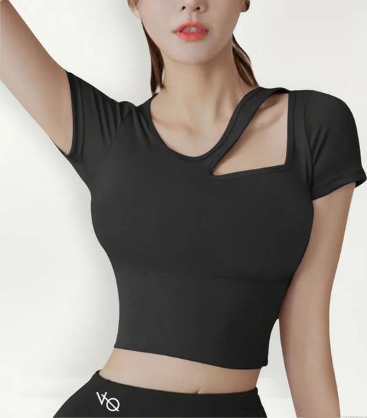 Playera Crop Top Deportivo Gym Playa Vanquish V Q D012 Am7