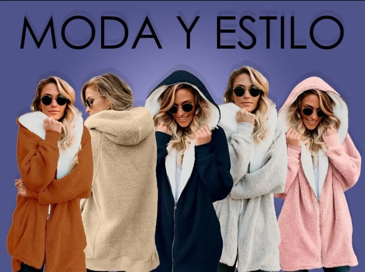 Chamarra Sudadera Lar ga Casual Afelpada Con Capucha 202308 G