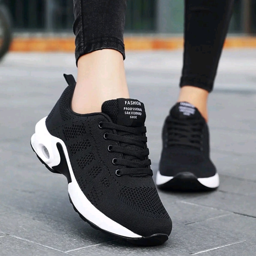 2025 Zapatos deportivos casuales con cordones para mujer versátiles y de moda, de suela gruesa y antideslizantes, transpirables y cómodos, zapatos casuales para mujer versátiles y multifuncionales,