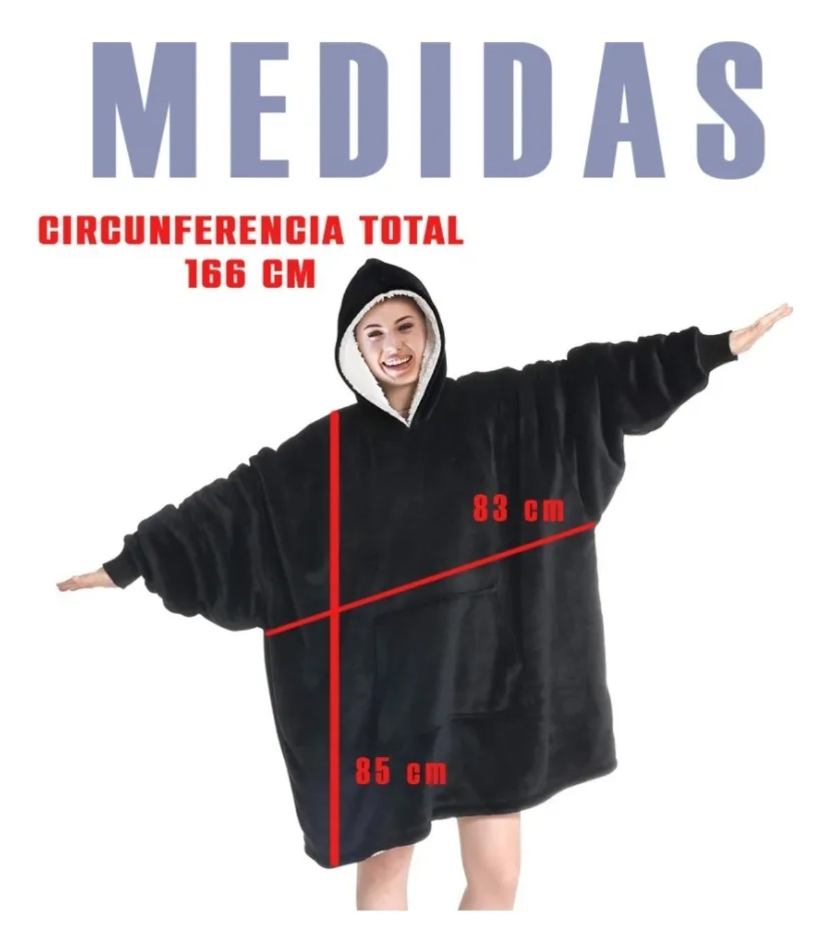 Sudadera Cobija Hoodie Con Capucha Afelpada Calientita Suave