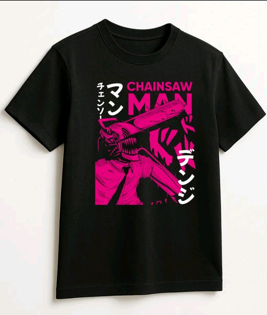 Plavyera anime chainsawman unisex! Camiseta holgada Estampada de anime, Ropa Urbana Streetwear 100% AIgodón, Manga Corta (Rabbit Man)