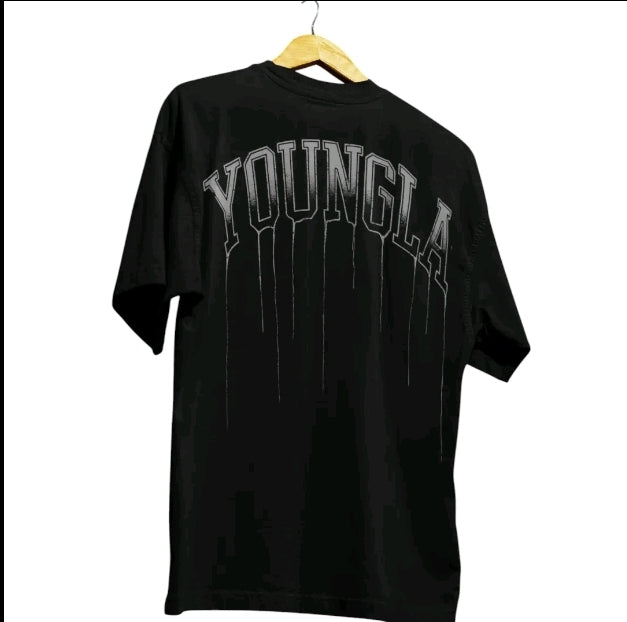 Playera Unisex Oversize Gym Youngla Letras Derretidas By LL