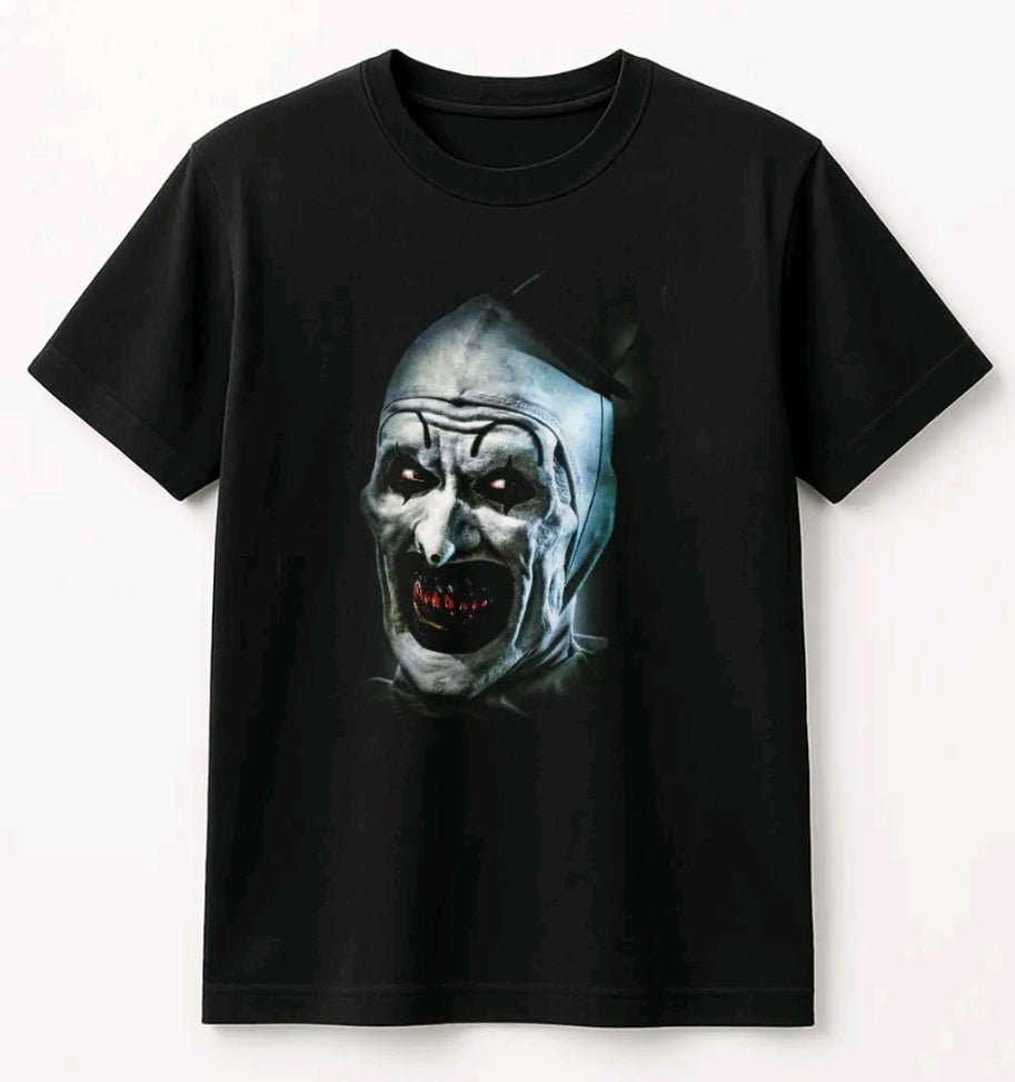 Plavyera Unisex Negra art | Camiseta holgada Estampada de terror , 100% Algodón, Manga Corta (Rabbit Man)