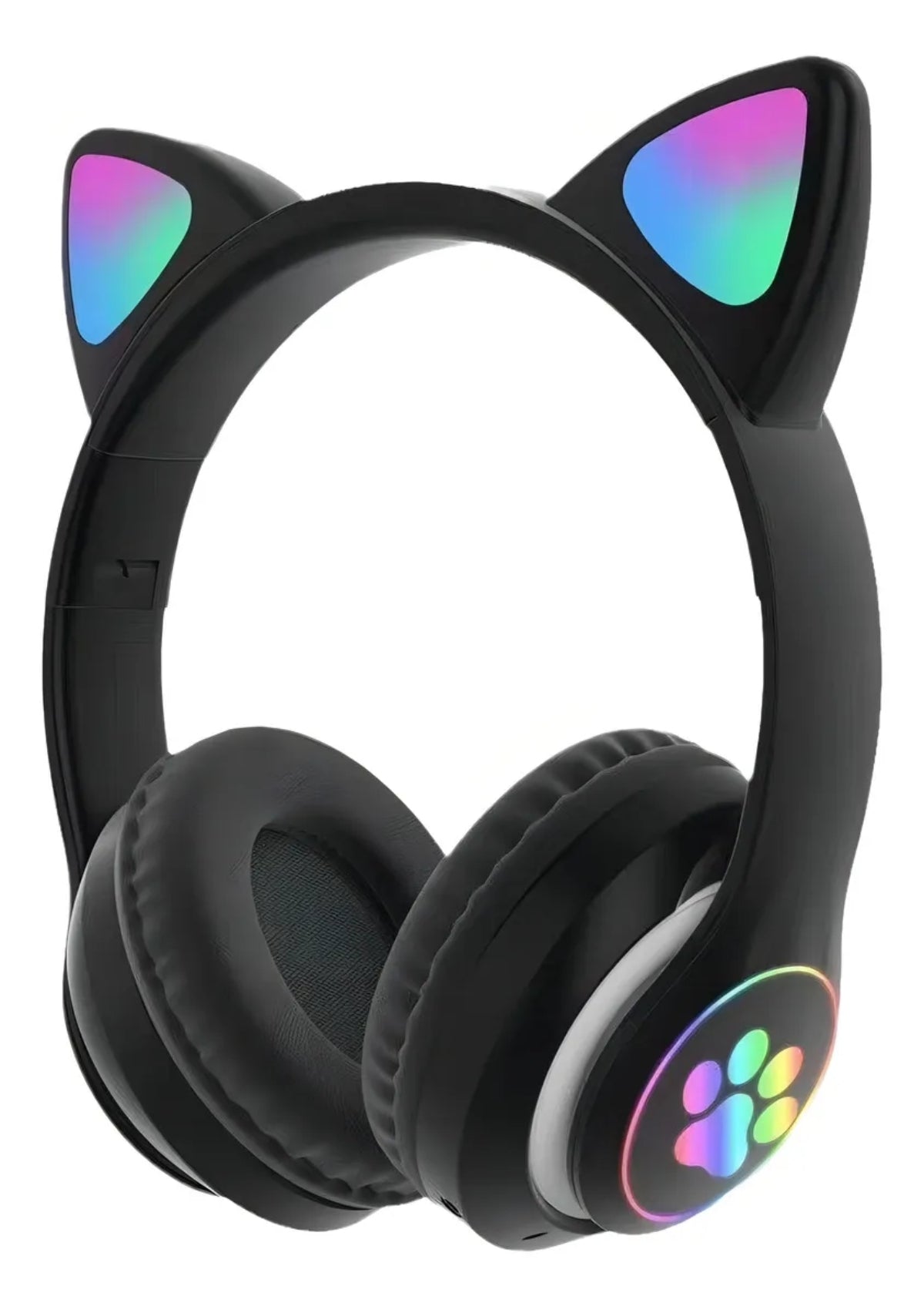 Audifono Inalámbrico Bluetooth Led Auriculares De Diadema Gamer Stn28 Color Rosa