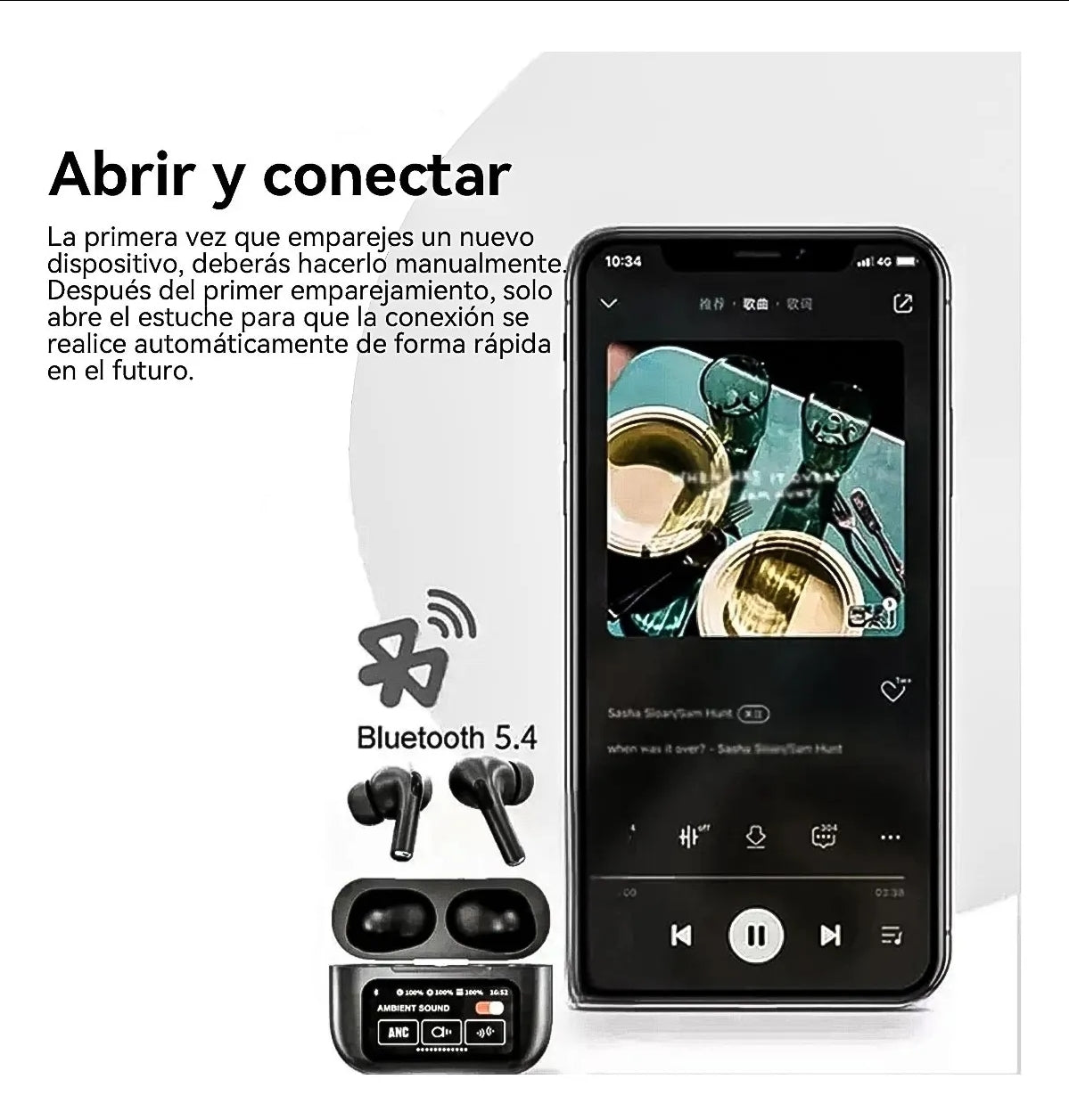 Audífonos In-ear Inalámbricos Keluona A9pro Blanco Bluetooth