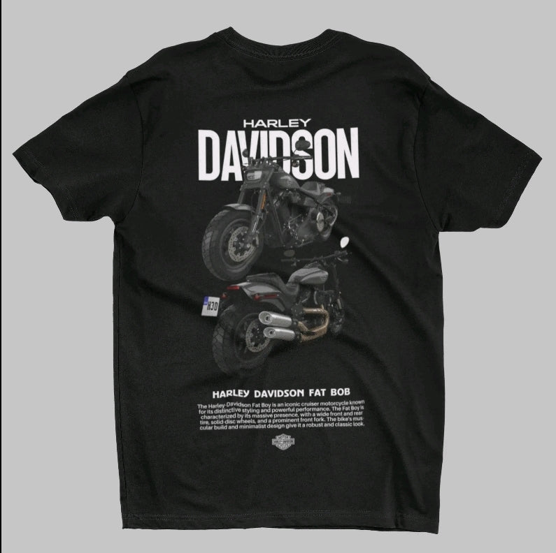 Playera Camiseta Unisex Motos Harley Davidson Fat Bob