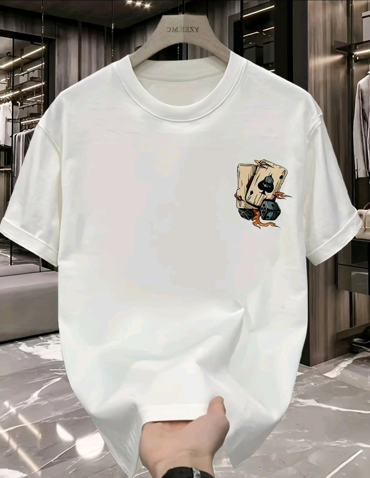 Camiseta Casual para Mujer con Estampado de cartas lalo - Mezcla de Poliéster Suave, Cuello Redondo Manga Corta, Teiido de Punto Semi-Transparente, Lavable a Máquina, Camiseta para Uso Diario I Top de Cuello Redondo | Material Semi-Transparente, Camise