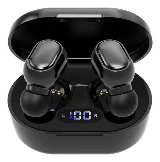 Keluona E7s Audifonos ln-ear Inalámbricos TWS Bluetooth Color Negro Con Luz Lec
