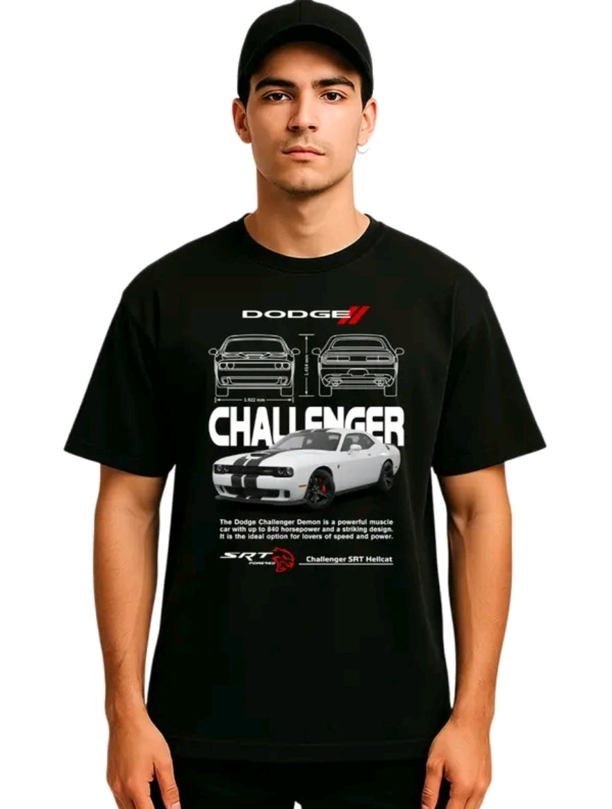 Plavera auto Challenger unisex manga corta algodón. (Rabbit Man)