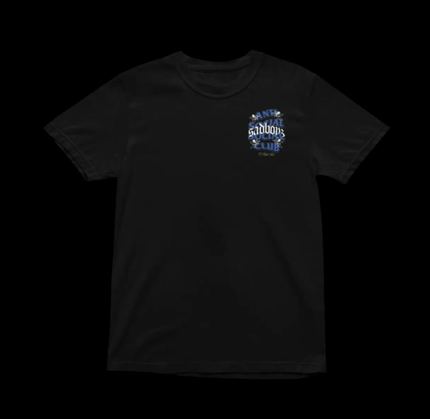 Playera Unisex Oversize Urbano Ant Social Club Sadboys - Letra Azul Angel