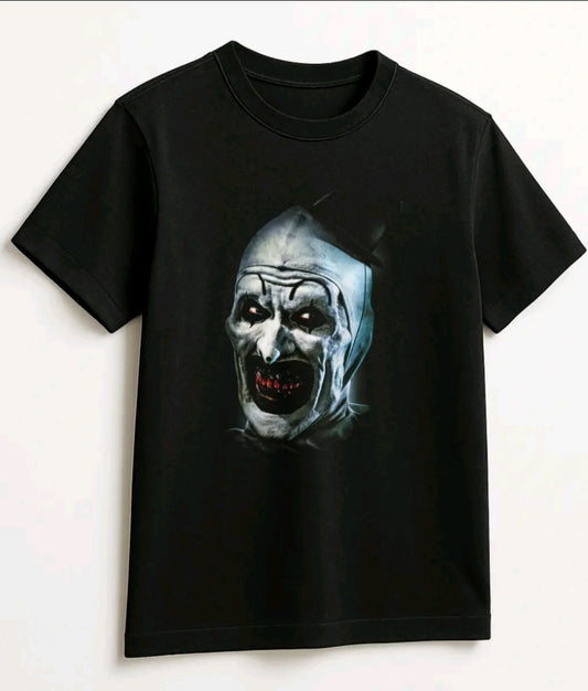 Plavyera Unisex Negra art | Camiseta holgada Estampada de terror , 100% Algodón, Manga Corta (Rabbit Man)