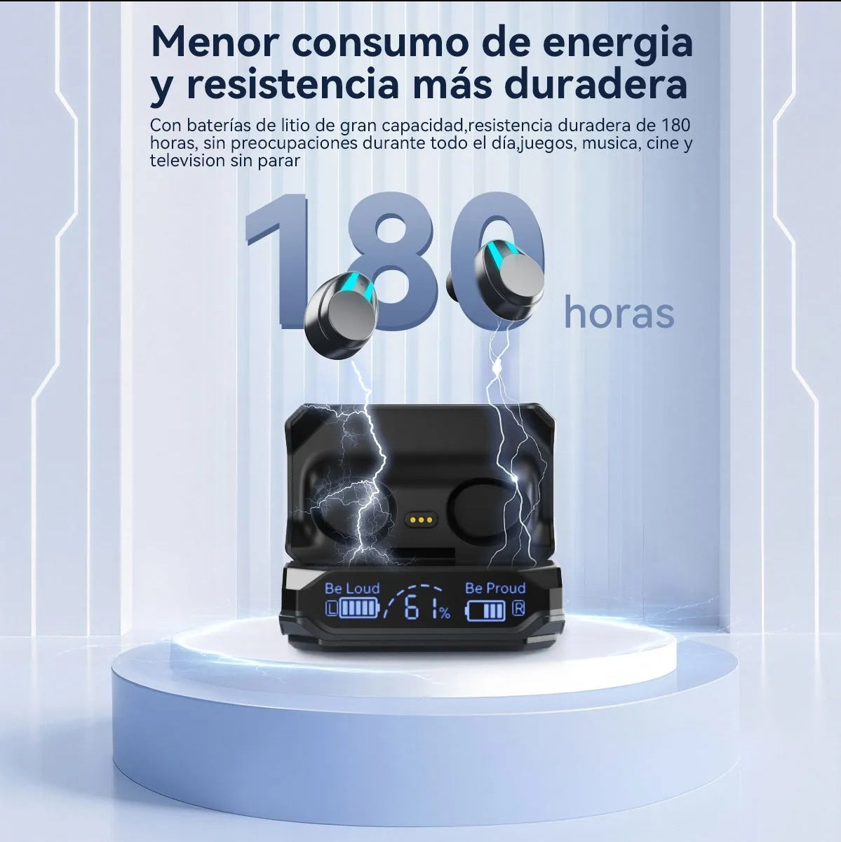 Audífonos In-ear Bluetooth Keluona Auriculares Inalámbricos Color M41 GRIS