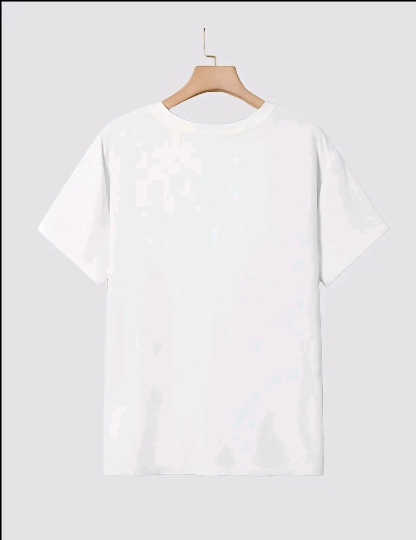 Camiseta Gráfica para Mujer con estampado limoncello - Blanca Cremosa Suave de Manga Cortay Cuello Redondo, Textura Lisa, Perfecta para Primavera v Verano