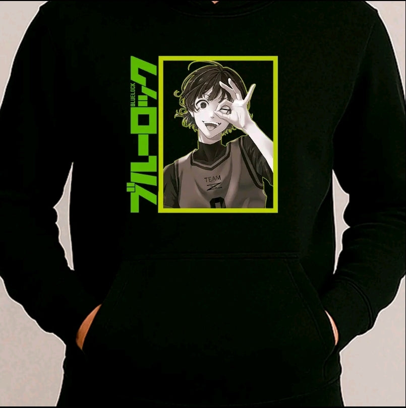 SUDADERA con Estampado de ANIME BLUELOCK-DANDADAN- estilo STREETWEAR - Estilo casual-para Caballero
