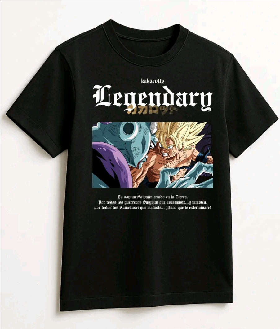 Playera dragon Ball Goku v freezer unisex manga corta algodón (Rabbit Man)