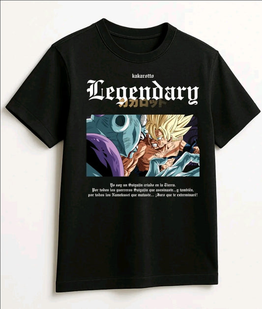 Playera dragon Ball Goku v freezer unisex manga corta algodón (Rabbit Man)