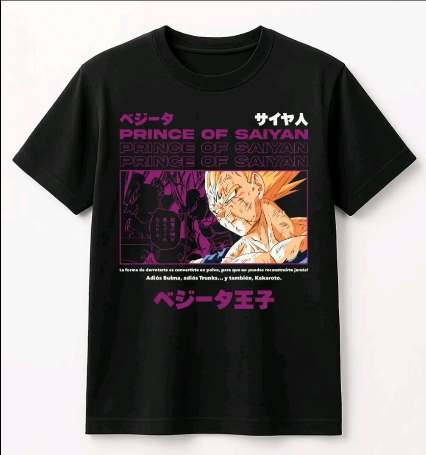 Playera dragon Ball Vegueta épico unisex manga corta algodón ( Rabbit Man)
