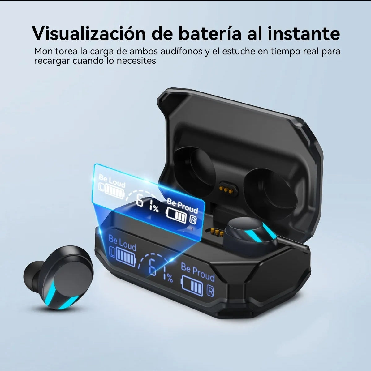 Audífonos In-ear Bluetooth Keluona Auriculares Inalámbricos Color M41 GRIS