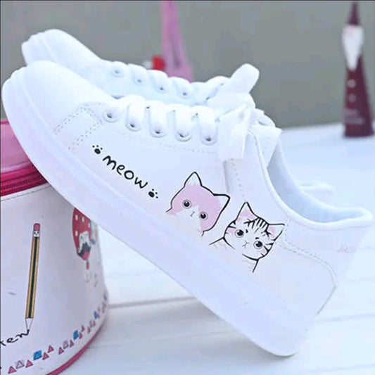 Zapatos casuales de mujer, piel impermeable, estampado animal, cómodos y ligeros, suela gruesa, con cordones, punta redonda suave, calzado deportivo casual para exterior.