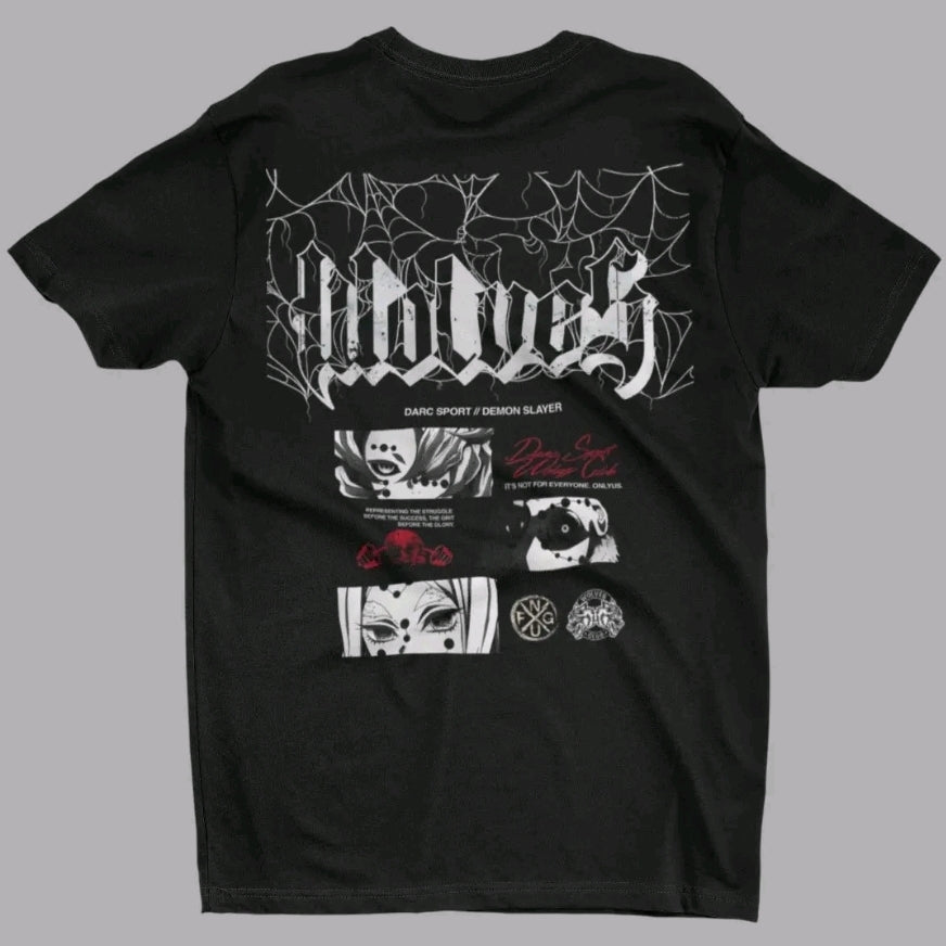 Playera Unisex Oversize Wolves Demon Slayer
