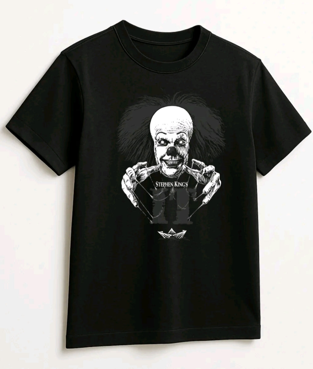 QPlavera Unisex Negra lt Camiseta holgada Estampada de terror , 100% Algodón, Manga Corta (Rabbit Man)